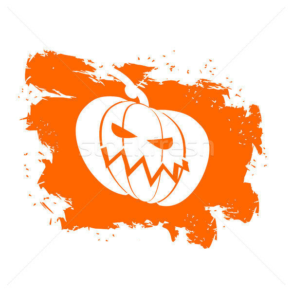 Zászló halloween grunge stílus fehér ecsetvonások Stock fotó © popaukropa