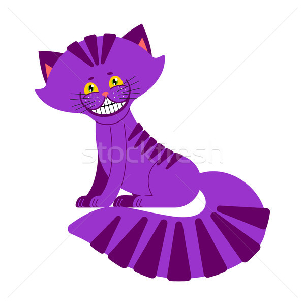 Cheshire cat smile isolated. Fantastic pet alice in wonderland.  Stock photo © popaukropa