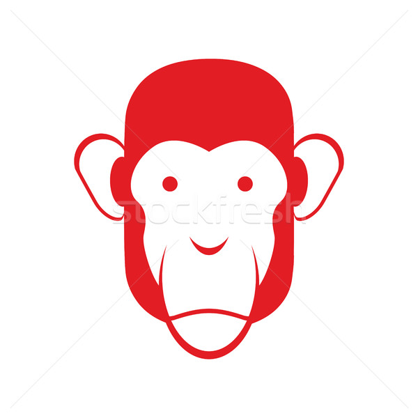 Affe Gesicht isoliert Schimpansen Kopf Person Stock foto © popaukropa