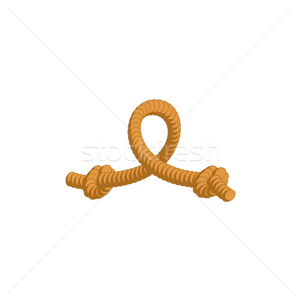 Seil Schleife isoliert Kabel arc weiß Stock foto © popaukropa