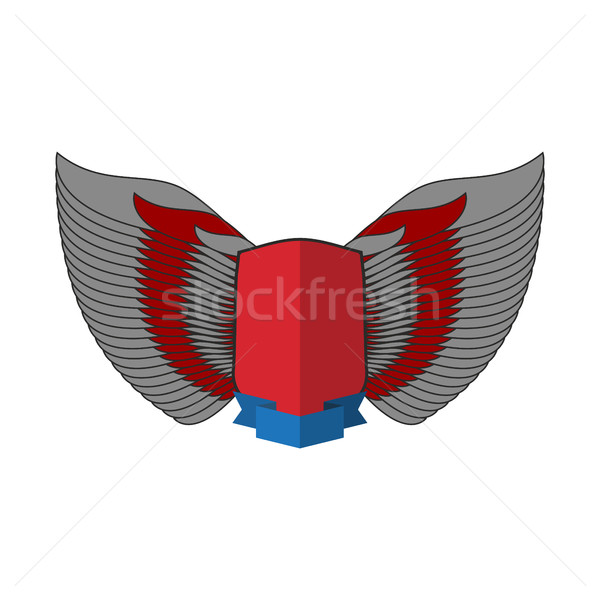 Shield and wings logo. Heraldic emblem. Antique coat template Stock photo © popaukropa