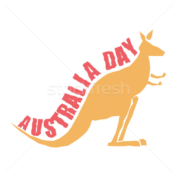 Australia Day. Traditional Australian patriotic holiday. Kangaro Stock photo © popaukropa