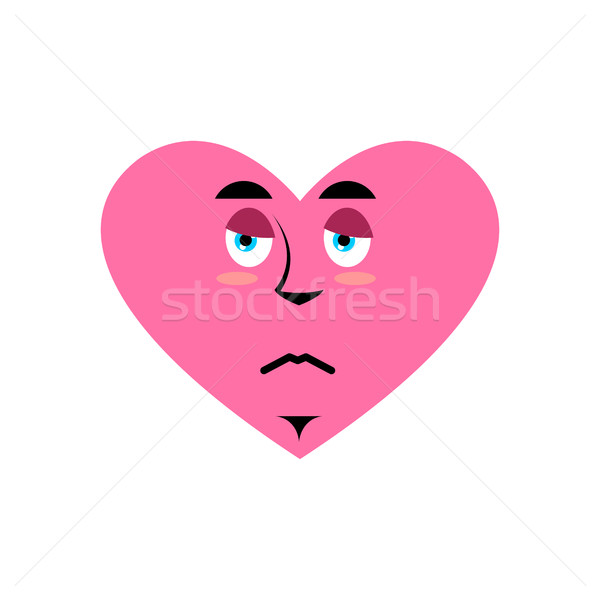 Love sad Emoji. Heart unhappy emotion Isolated  Stock photo © popaukropa