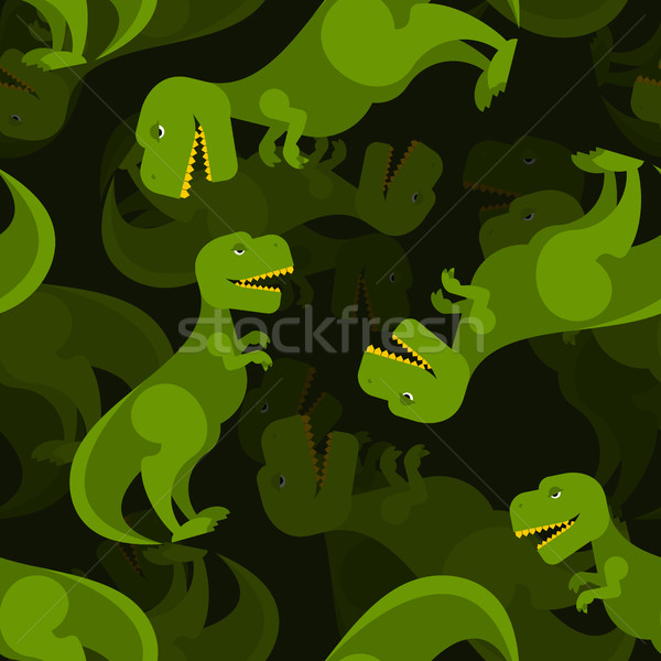 Dinosaur 3d background. Tyrannosaurus seamless pattern. Prehisto Stock photo © popaukropa