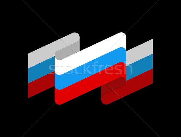 Rusland vlag lint geïsoleerd russisch tape Stockfoto © popaukropa