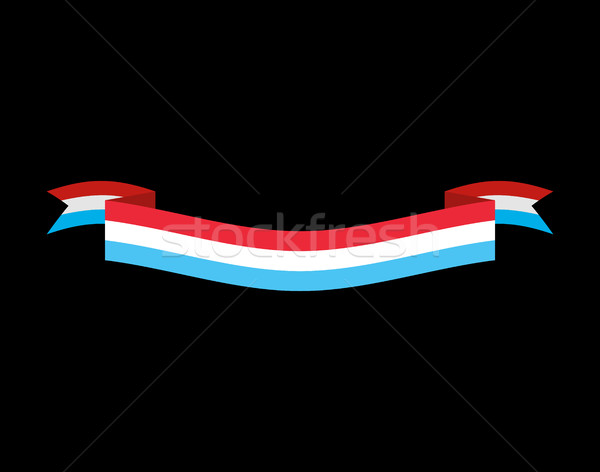 Luxembourg flag ribbon isolated. Grand Duchy tape banner. state  Stock photo © popaukropa