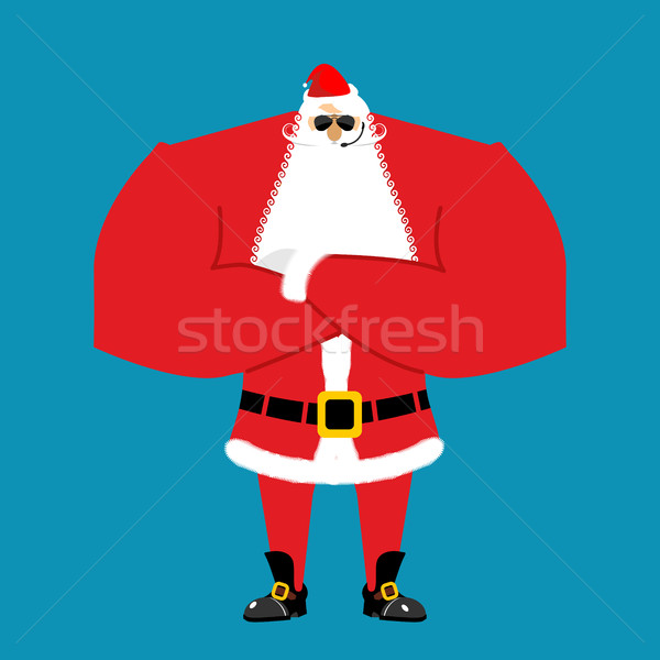Santa Claus bodyguards. Christmas guards. Protecting new year. D Stock photo © popaukropa