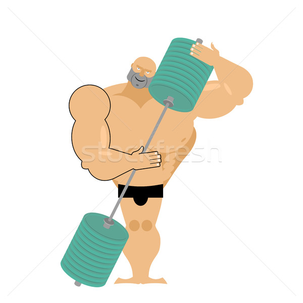 Barra con pesas atleta deportes diferente músculos Foto stock © popaukropa