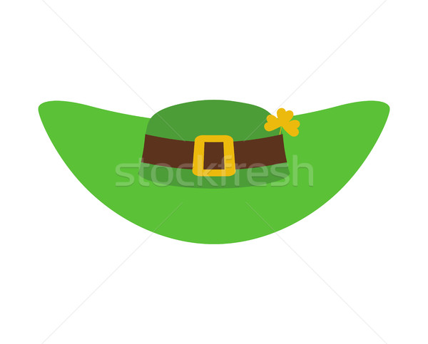 Kobold hat grünen isoliert irish Retro Stock foto © popaukropa