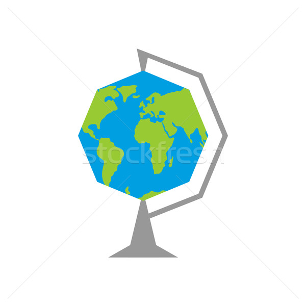 Octagonal Earth - School globe. Education in  fantastic reality. Stock photo © popaukropa