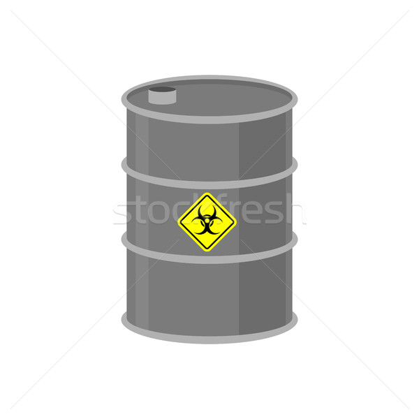 Radioactive waste barrel. Toxic refuse keg. Poisonous liquid cas Stock photo © popaukropa