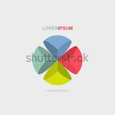 logo sphere color segment. Vector illustration Stock photo © popaukropa