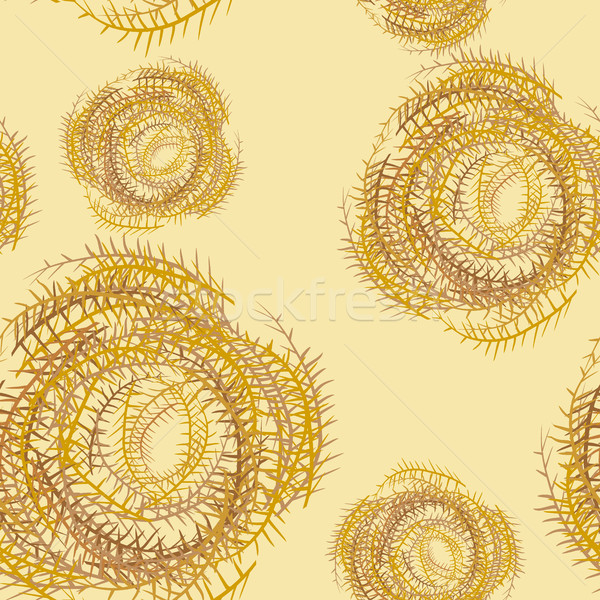 Tumbleweed seamless pattern. Dry desert Plant. Vector background Stock photo © popaukropa