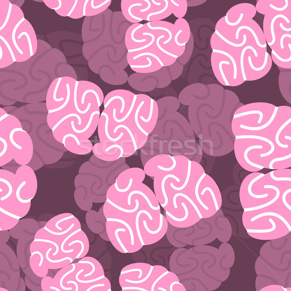 Brain 3d background. Human Brain seamless pattern. Frisky brain  Stock photo © popaukropa