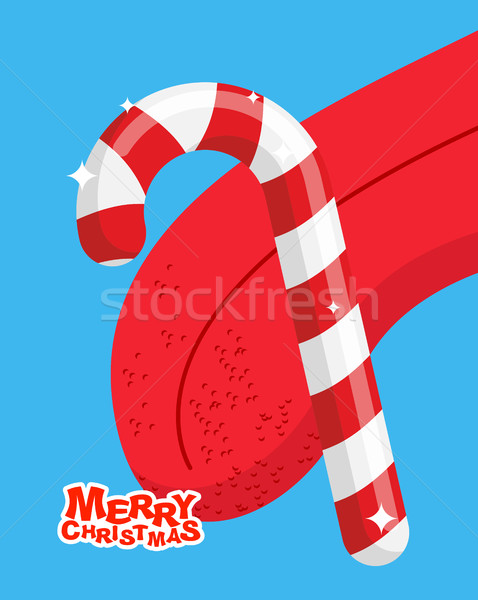 Zdjęcia stock: Christmas · miętowy · lizak · mięty · Stick · język