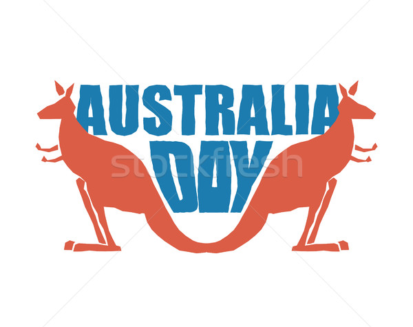 Australia Day. Traditional Australian patriotic holiday. Kangaro Stock photo © popaukropa