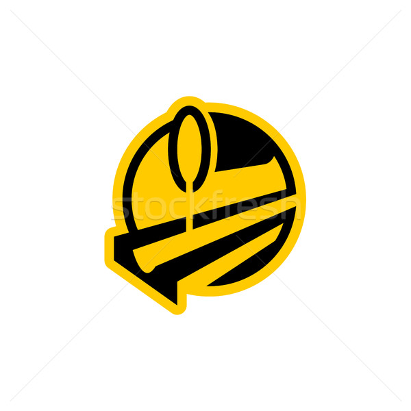 metallurgy logo. Steel-furnace symbol. Melting metal emblem. Hea Stock photo © popaukropa