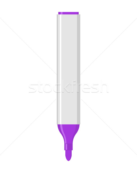 Purple маркер изолированный служба канцтовары школы Сток-фото © popaukropa