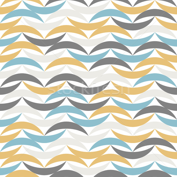 Color waves seamless pattern. Abstract background for retro fabr Stock photo © popaukropa