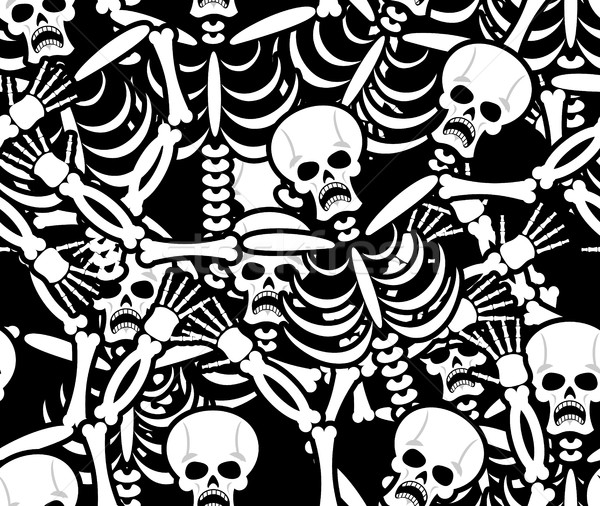 скелет ад орнамент мертвых костях Сток-фото © popaukropa