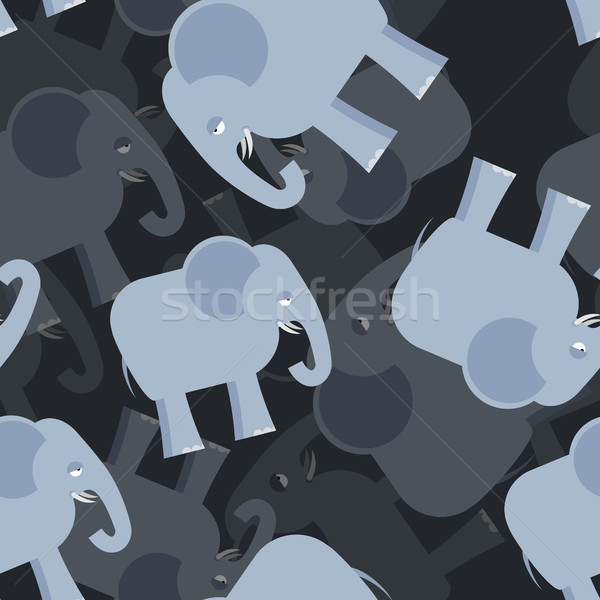 Elephant seamless pattern. 3d background of elephants. Texture o Stock photo © popaukropa