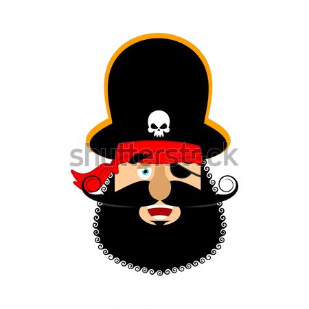 Black Santas face. African American in Claus hat. Afro Hairstyle Stock photo © popaukropa