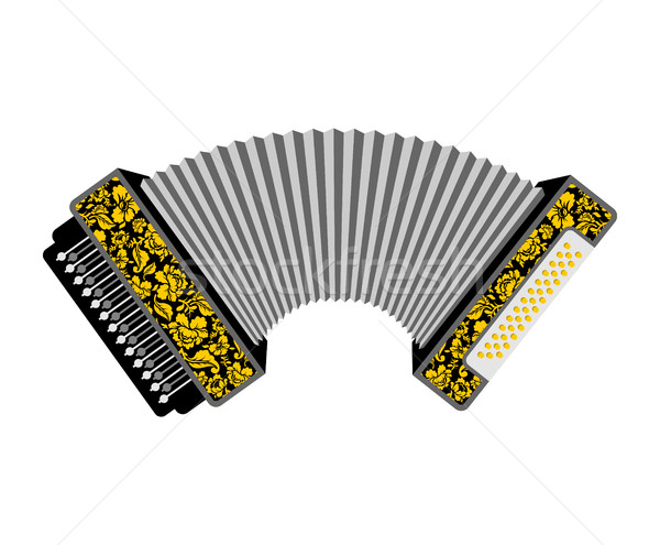 Accordion isolated. Russian National Folk Musical Instruments Stock photo © popaukropa