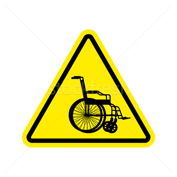 Allarme non valida segno cautela sedia a rotelle strada Foto d'archivio © popaukropa