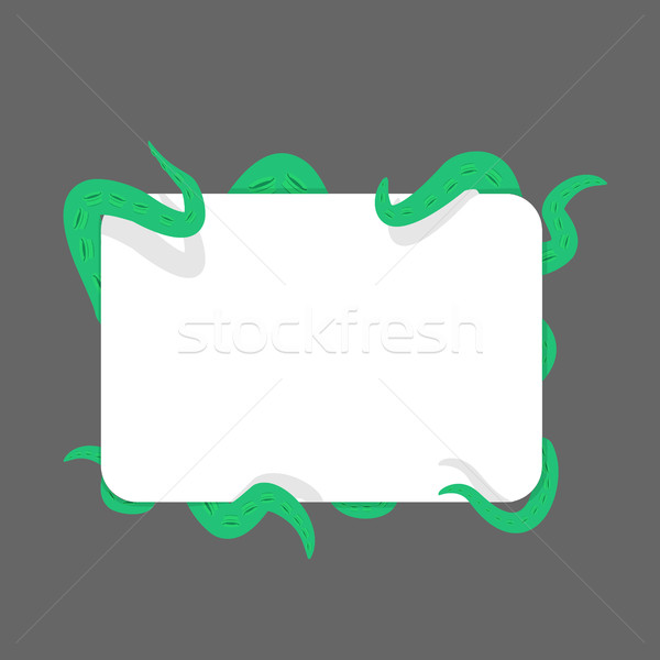Tentáculo bandeira verde monstro branco Foto stock © popaukropa