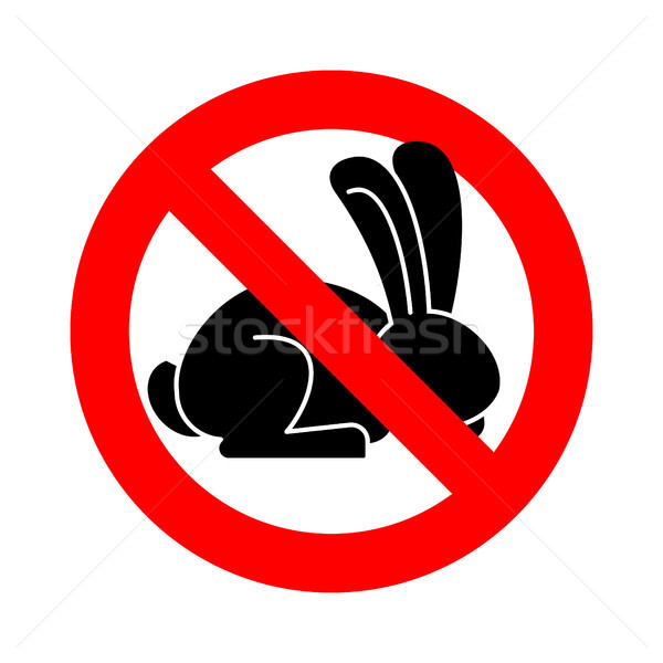 Arrêter lapin interdire lapin lièvre interdit [[stock_photo]] © popaukropa