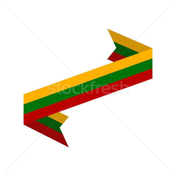 Stock fotó: Litvánia · zászló · szalag · izolált · szalag · szalag