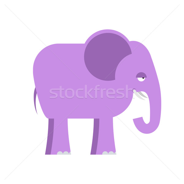 Roxo elefante grande bonitinho animal selva Foto stock © popaukropa