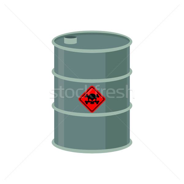 Toxic waste barrel. Radioactive industry garbage emissions. Chem Stock photo © popaukropa
