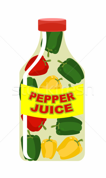 Pepper juice. Juice from fresh vegetables. Colored peppers in a  Stock photo © popaukropa