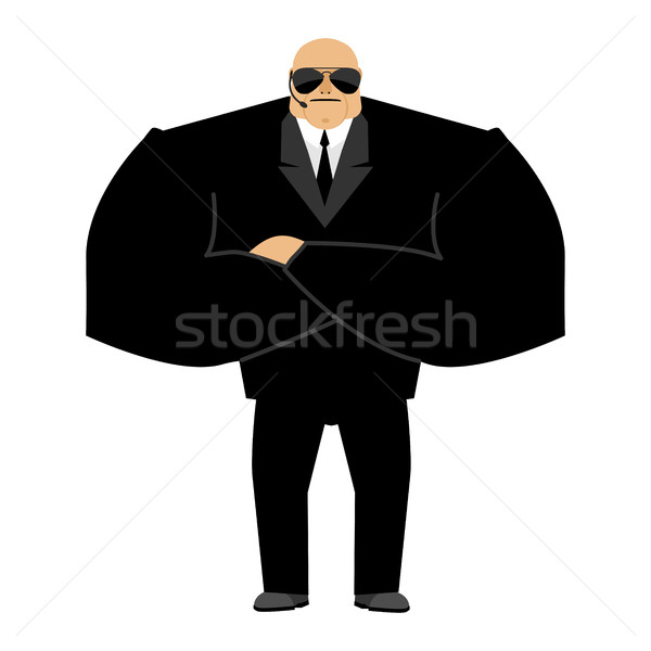 Bodyguard isolated. Security guard face control of nightclub. Bl Stock photo © popaukropa