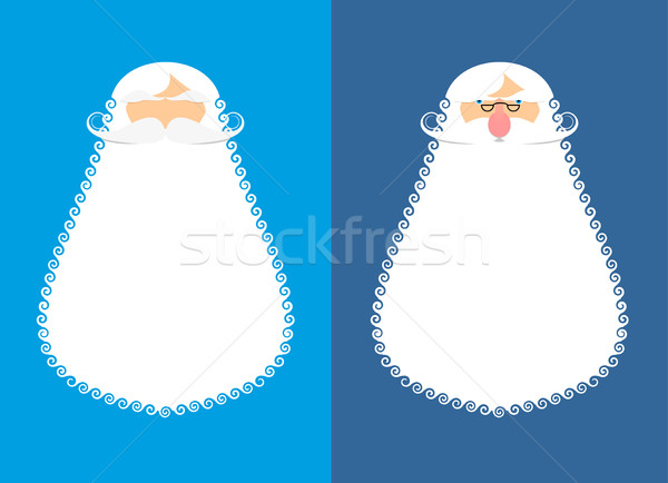 Foto stock: Papá · noel · barba · bigote · peluca · Navidad · cara