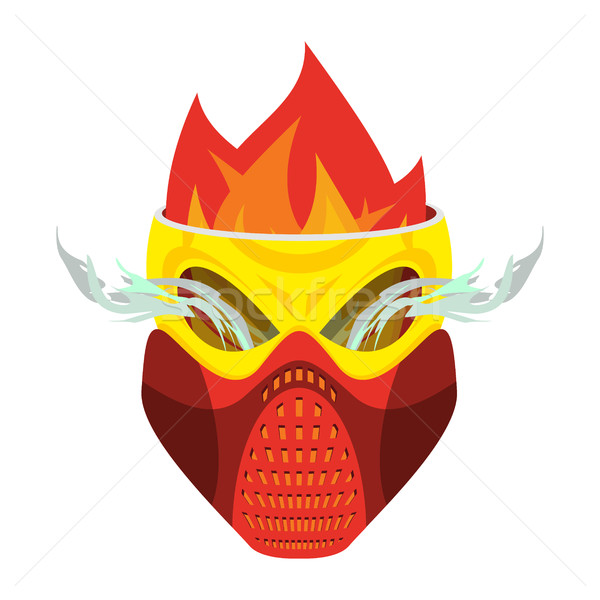 Schedel masker hel verdediger verschrikkelijk hoofdpijn Stockfoto © popaukropa