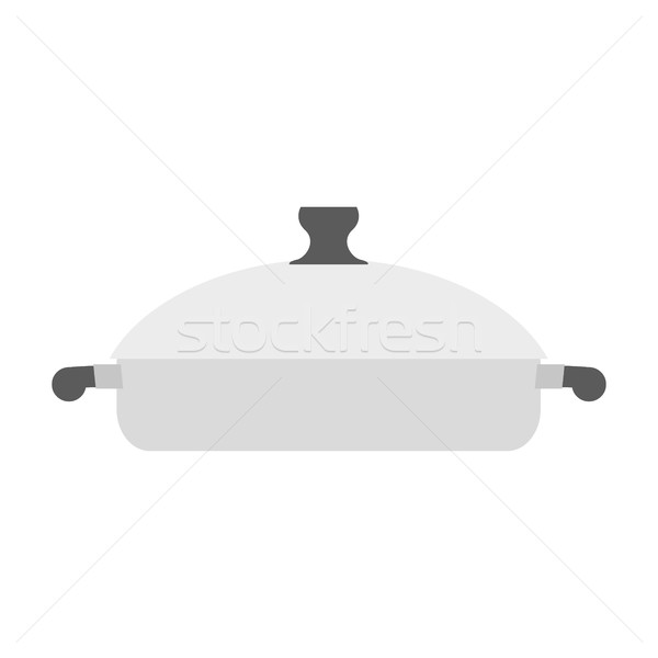 Roaster pan isolated. Kitchen utensils on white background. Cook Stock photo © popaukropa