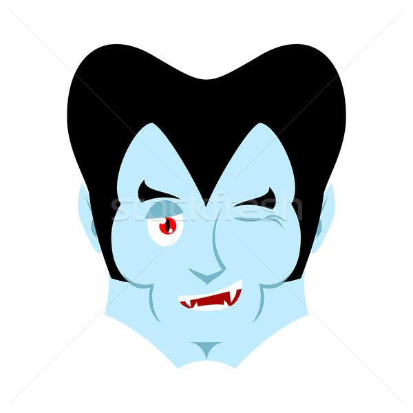 Dracula wampira szczęśliwy emocji twarz Zdjęcia stock © popaukropa