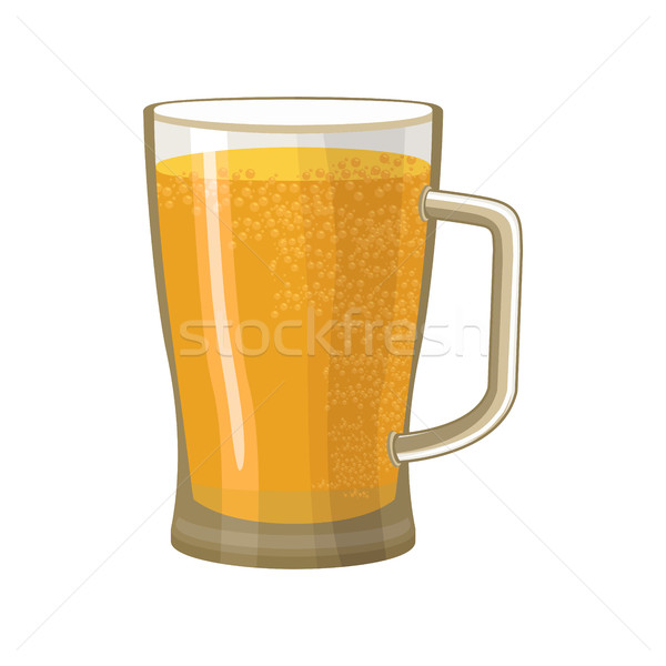 Bier mok geïsoleerd pot alcohol schuim Stockfoto © popaukropa
