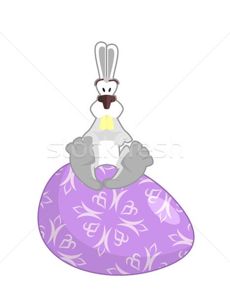 Easter Painted egg and Bunny. Religious holiday Stock photo © popaukropa