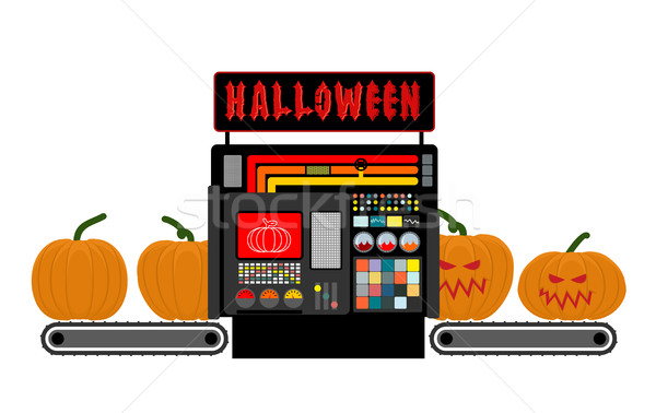 Halloween fábrica dispositivo fabricación miedo calabaza Foto stock © popaukropa