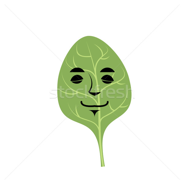 Spinazie slapen groen blad geïsoleerd emotie Stockfoto © popaukropa