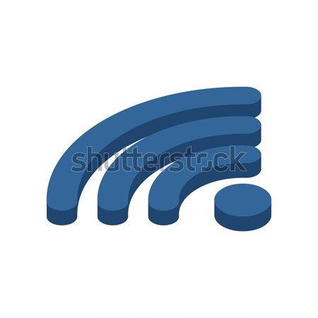 Wifi imzalamak simge kablosuz bağlantı ikon Stok fotoğraf © popaukropa