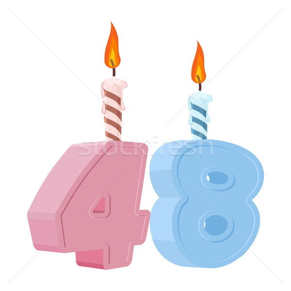 évek születésnap szám ünnepi gyertya ünnep Stock fotó © popaukropa