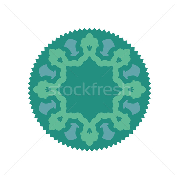Halal Islamic template symbol. East ornament for emblem. Muslim  Stock photo © popaukropa
