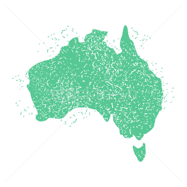 Hartă grunge stil australian teren Imagine de stoc © popaukropa