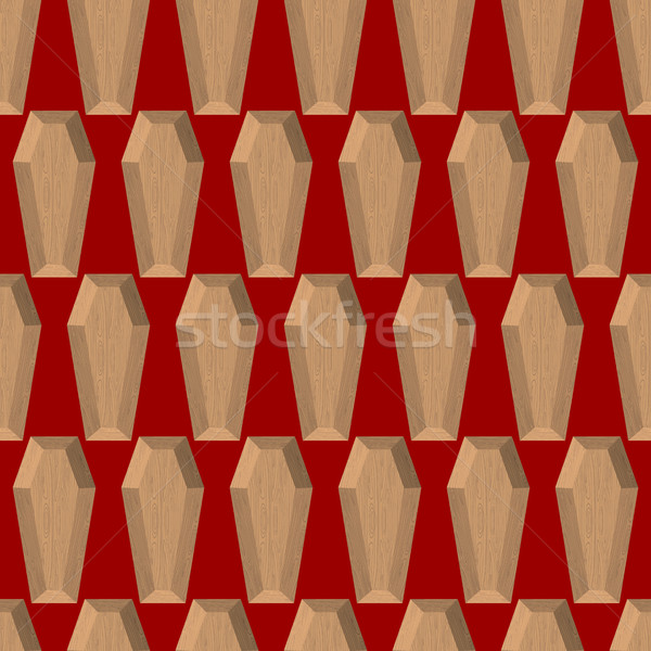 Rood houten kist vector begraafplaats Stockfoto © popaukropa