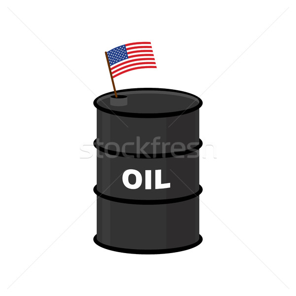 USA Barrel oil. America petroleum. Business illustration Stock photo © popaukropa