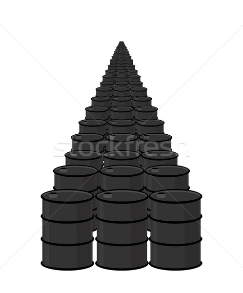 Oil in barrel. Many black fuel. Arab oil reserves are endless. Stock photo © popaukropa